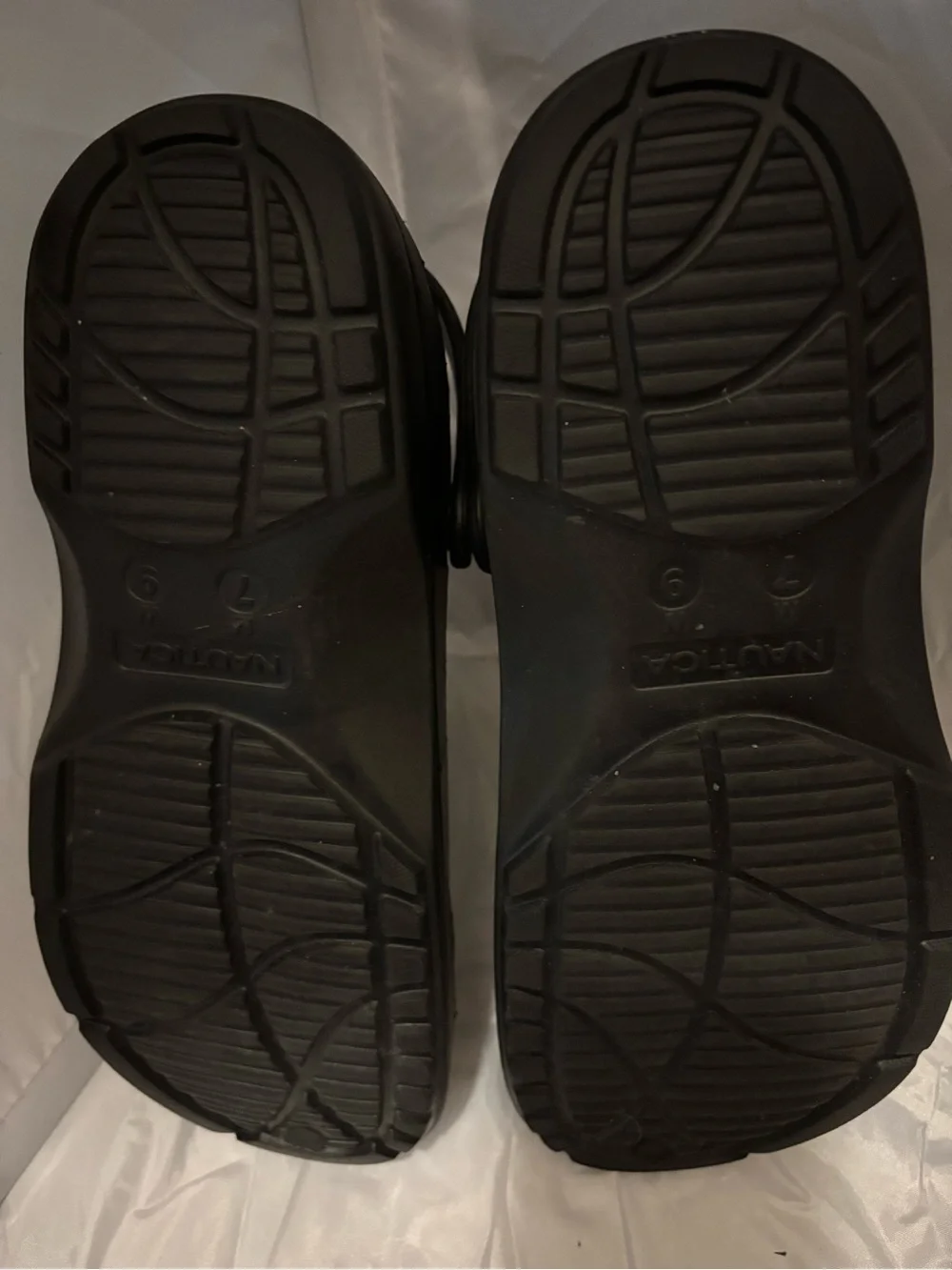Nautica Men's Black Slip-On Water Sandals with Vent Slots